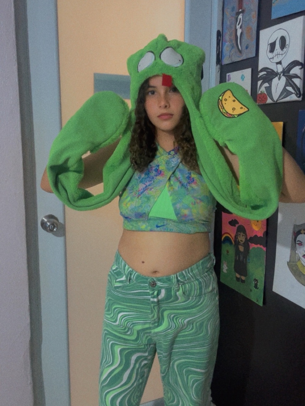 Hot Topic Invader Zim GIR Taco Hat Scarf